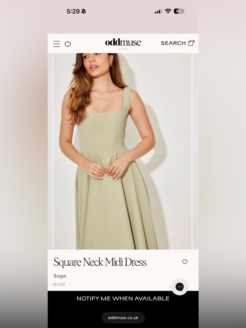 Odd Muse Square Neck Midi Dress - Picture 3 of 9
